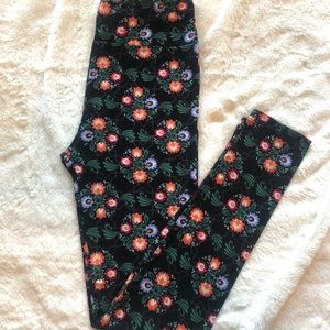 NEW LulaRoe OS Floral Leggings